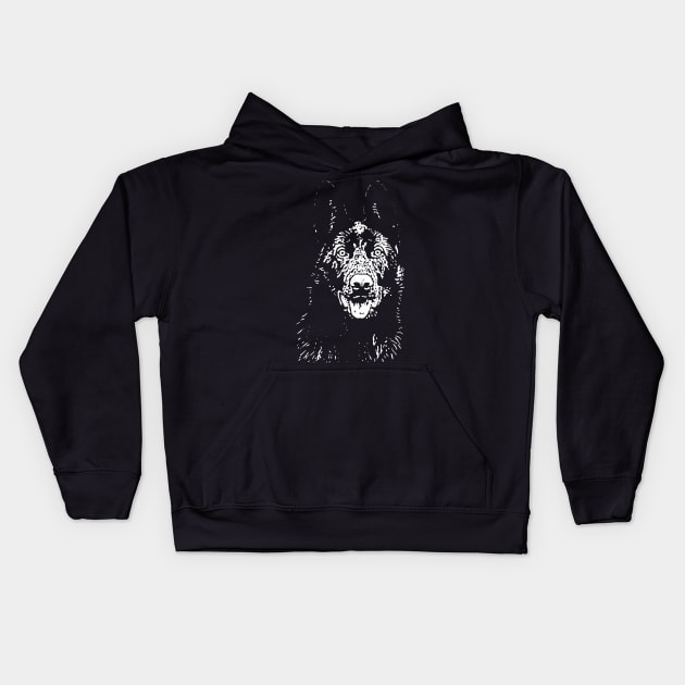 German Shepherd Kids Hoodie by childofthecorn